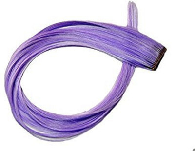 

AASA Color with Clip in Straight Piece Colored Extension For Kids, Girls & Women - Purple Colour Hair Extension