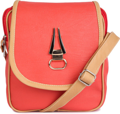 

LI LEANE Women Casual Pink Leatherette Sling Bag