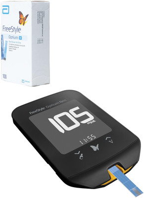 

Abbott Optium Neo Meter with 100 pcs Optium H Compatible Glucose Strips Health Care Appliance Combo