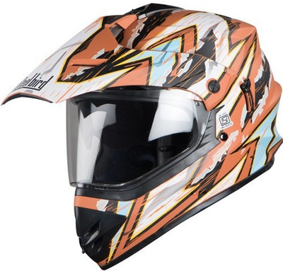 Steelbird SB-42 BARGY Motorbike Helmet(BRIGHT ORANGE)