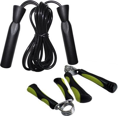 

HRS Strength Combo (HG-111 Hand Grip,Pack of 2 + SR-133 Skipping Rope) Gym & Fitness Kit