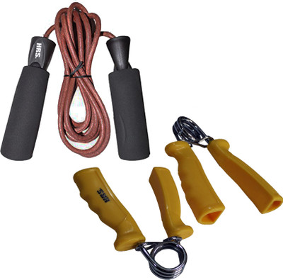 

HRS Strength Combo (HG-114 Hand Grip,Pack of 2 + SR-127 Skipping Rope) Gym & Fitness Kit