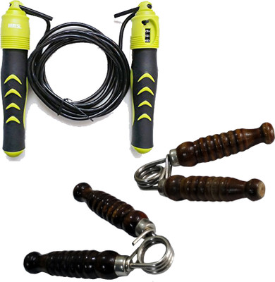 

HRS Strength Combo (HG-115 Hand Grip,Pack of 2 + SR-130 Skipping Rope) Gym & Fitness Kit