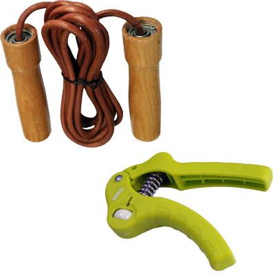 

HRS Strength Combo (HG-109 Hand Grip,Pack of 2 + SR-128 Skipping Rope) Gym & Fitness Kit