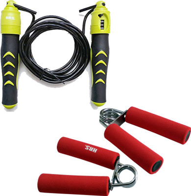 

HRS Strength Combo (HG-102 Hand Grip,Pack of 2 + SR-130 Skipping Rope) Gym & Fitness Kit