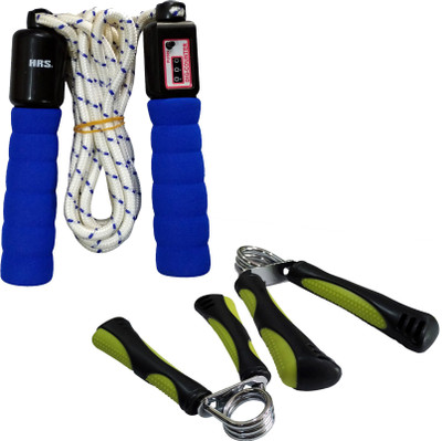 

HRS Strength Combo (HG-111 Hand Grip,Pack of 2 + SR-131 Skipping Rope) Gym & Fitness Kit