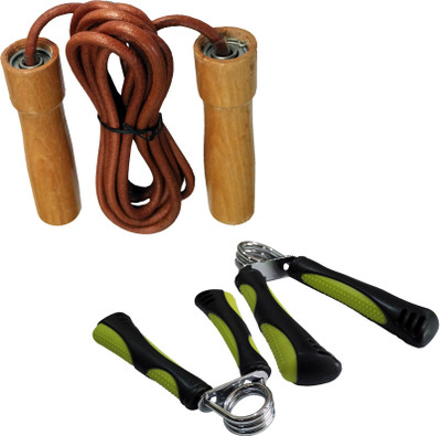 

HRS Strength Combo (HG-111 Hand Grip,Pack of 2 + SR-128 Skipping Rope) Gym & Fitness Kit