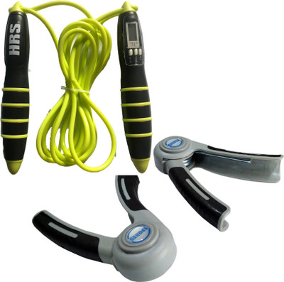 

HRS Strength Combo (HG-112 Hand Grip,Pack of 2 + SR-126 Skipping Rope) Gym & Fitness Kit
