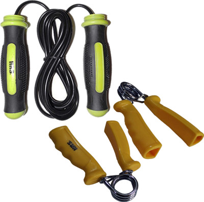 

HRS Strength Combo (HG-114 Hand Grip,Pack of 2 + SR-129 Skipping Rope) Gym & Fitness Kit