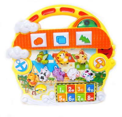 

TALKING GANESHA Early Learning Fun Cartoon Animal World Battery Operated Electronic Learning Toy Piano, Play Animal Sounds, Piano Keys, Rhythm & Question Mode (Colors May Vary)(Multicolor)