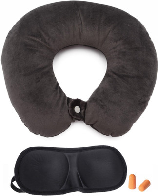 Lifestyle-You Sof Neck Pillow & Eye Shade(Dark Grey)
