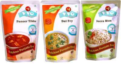 

VVO Ready to eat Freeze Dried Paneer Tikka, Dal Fry & Jeera Rice (Combo of 3) 165 g