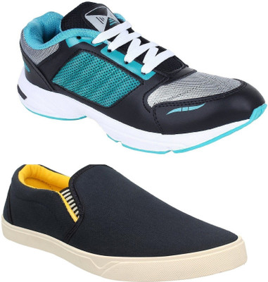 

Pexlo Combo Pack of 2 Casual & Sports Shoes (Loafers and Running Shoes) Casuals For Men(Multicolor