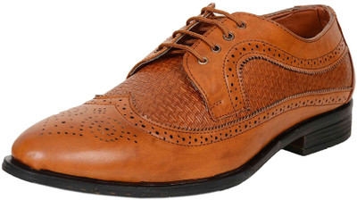 ample shoe Lace Up For Men(Brown