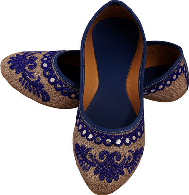 

DFR Gold glitter with mirror work Jutis For Women(Navy