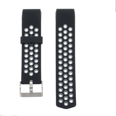 

ACUTAS Replacement Strap for Fitbit Charge 2 Heart Rate Smart Band Strap(Grey), Black grey