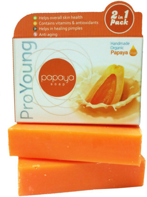 

ProYoung Handmade Organic Papaya Soap(150 g, Pack of 2)