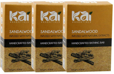 

Kai Essentials Sandalwood Handcrafted Bathing Bar(375 g, Pack of 3)