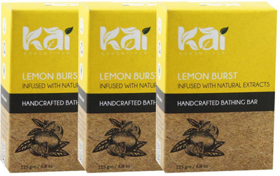 

Kai Essentials Lemon Burst Handcrafted Bathing Bar(375 g, Pack of 3)