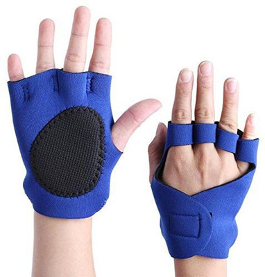

Friendskart Half Finger Gloves Gym & Fitness Gloves (Free Size, Blue)
