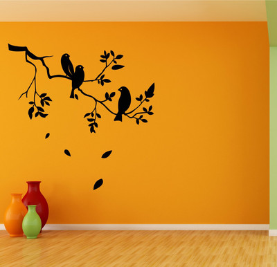 StickerYard 71 cm Birds On Branch Self Adhesive Sticker(Pack of 1)