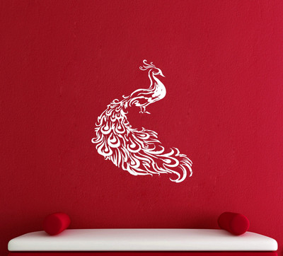 StickerYard 56 cm Peacock Self Adhesive Sticker(Pack of 1)