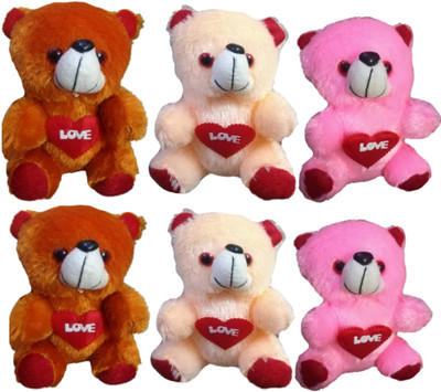 

COST TO COST Love Teddy - 10 cm(Pink, Brown, White), Brown;pink;white