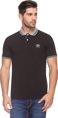 Voorwaardelijk Verwarren uitglijden 30% OFF on Umbro by FBB Solid Men Polo Neck Black T-Shirt on Flipkart |  PaisaWapas.com