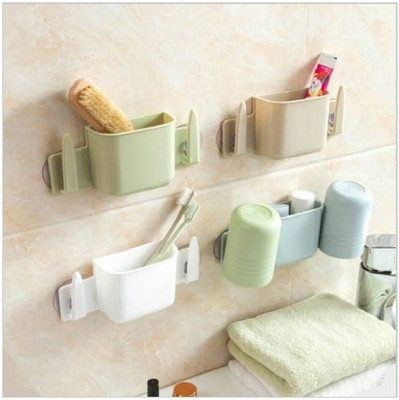 

BANQLYN Multi-Purpose Wall Attachable Suction Cup Toilet Holder, Plastic Toothbrush Holder(Multicolor, Wall Mount)