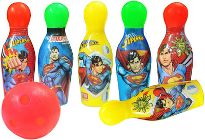 

Superman Bowling Set 6 Pins Educational Toy For Kids Bowling