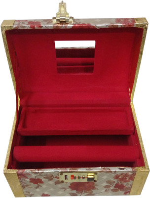 

Haryana Craft Flower Printed Vanity Box, Cosmestic Box , Bangles Box , Made By High Quality Paper Borad Size : L*B*H 24*15*18 Cm Bangles box Vanity Box(Multicolor)