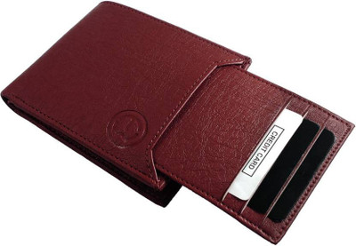 

KnW Men Brown Artificial Leather Wallet(7 Card Slots)