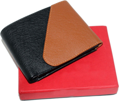 

Wildland Men Black Artificial Leather Wallet(5 Card Slots), Tan kaan black