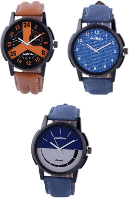 

AXTON AXG-3007 Analog Multicolor Dial Unisex Watch - (Pack of 3) Watch - For Men