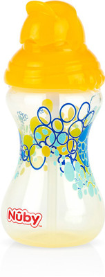 

Nuby Click it flip it straw cup-300ml - plastic - 300 ml(yellow)