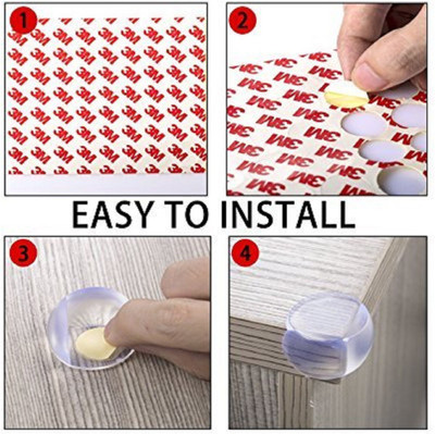 

Kuhu Creations ® Premium Baby Kids Safety Corner Edge Cushion Protector Guard Ball Transparent Style.(16 Units,Ball Transparent)(Transparent)
