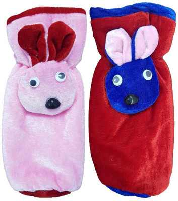 

Brandonn Colorful And Attractive Cartoon Embroidery Double Layered Feeding Cover Pack Of 2(LIGHT PINK, Red