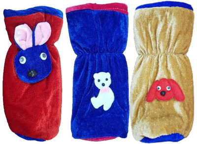 

Brandonn Colorful And Attractive Cartoon Embroidery Double Layered Feeding Cover Pack Of 3(ROYAL BLUE, Beige, Red