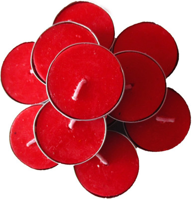 Paras Nx RedTea Light candle Candle(Red, Pack of 50)