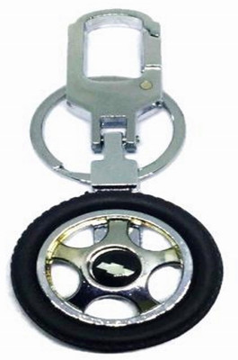 

antras creations High Quality Imported Spinning Tyre Rotary Wheel Locking Metal Keychain Honda Logo for cars Locking Carabiner(Silver)