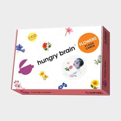 

hungry brain Flash cards of FLOWERS - Easy & fun way of learning-2yr-6yr kids(Purple)