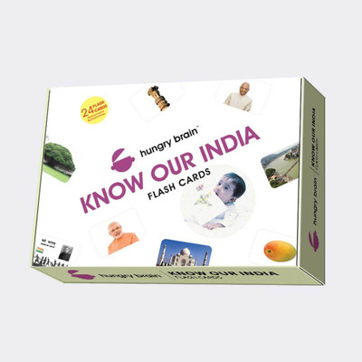 

hungry brain KNOW OUR INDIA- Easy & fun way of learning-2yr-6yr kids(Purple)