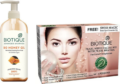 

BIOTIQUE BIO Bio Honey Gel Face Wash, Bio Pearl White Facial Kit(Set of 2)