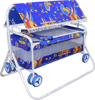 

Flipzon Baby Cradle Cot Cum Stroller Jhula For Baby Baby Cradle Cot Cum Stroller(Blue)