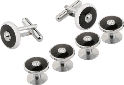 TRIPIN Brass Cufflink Set(Gold, White)