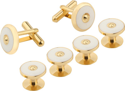 TRIPIN Brass Cufflink Set(Gold, Black)