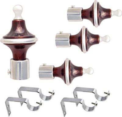 GROWNIX Brown Rod Rail Bracket Metal(Pack of 8)