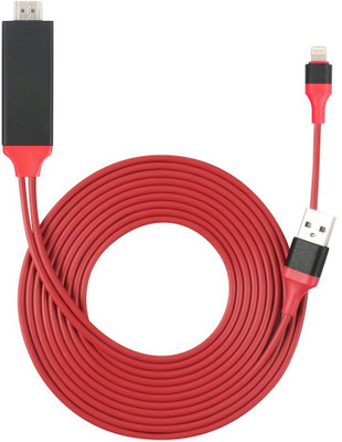 

Padraig 8 Pin Lightning Cable HDMI Cable(Compatible with Mobile, Laptop, Tablet, Mp3, Gaming Device, Red)