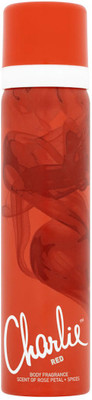 

charlie Bodyspray Red 75Ml-Red Body womens Fragrance Scent of Rose Petal + Spices Long lasting Body Spray - For Women(75 ml)