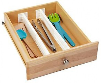 

BANQLYN 2 Compartments Plastic Organizer divider(white)